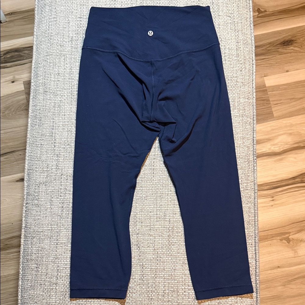 Lululemon Align‎ Cropped Leggings Buttery Soft Nulu Navy Blue sz8